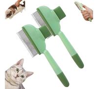 flea comb for cats,self-cleaning pet flea comb grooming brush,flea comb for dogs,cat flea comb,cat massaging comb,Pet Hair Removal Comb Flea Comb, 2025 New Multifunctional Cat Brush,Cat Dog-green