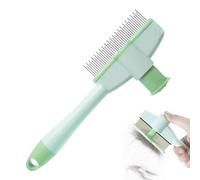 Flea Comb for Dogs, Dog Flea Remover & Brush Against Hair Loss, Ergonomic Grooming Brush with Emptying Button, Practical for On the Go and at Home