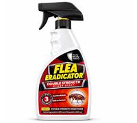 Flea Killer Spray - Double Strength Cypermethrin & Tetramethrin Formula, Kills Adult Fleas, Eggs and Larvae, Fast Knockdown, Suitable for Carpets, Furniture, Floors, Cracks, Crevices, Surfaces - 500ml