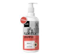 Flea Shampoo Dog & Cats 500 ml - Flea Remedy with Tea Tree Oil - Against Ticks, Fleas & Itching - Alternative to Flea Spray, Tick Collar, Flea Comb - With Coconut Oil, Almond Oil - Natural Ingredients
