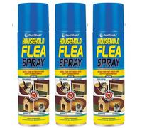Flea Spray Flea & Larvae Killer 200ml Cat Dog Pets Bed Carpet Home - Fast Acting Aerosol - Kills Fleas on Contact - Easy to Use Home Pest Control (3PCS)