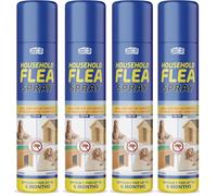 Flea Spray Flea & Larvae killer Cat Dog Pets Bed Carpet Home 200 ml cans (12 X cans)