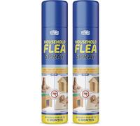 Flea Spray Flea & Larvae killer Cat Dog Pets Bed Carpet Home 200 ml cans (2 X cans)