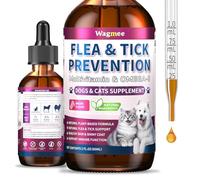 Flea Support for Dog and Cat, Natural Oral Flea Supplement Drops with Multivitamin Omega-3 for Pets - Supports Healthy Skin & Coat - Flea Herbal Drops All Breeds and Sizes - Bacon