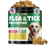 Flea Support for Dogs, 200 Natural Soft Chewables Flea Support with Vitamins & Fish Oil, Oral Flea Chews Supplement for Dogs -All Breeds, Puppy to Senior Dog, Chicken Flavor