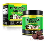 Flea & Tick Soft Chews for Dogs (150 Chews | Peking Duck Flavour) - Natural Flea Prevention & Immune Support Supplement, Garlic & Brewer’s Yeast Formula, Skin & Coat Health Treats for All Breeds