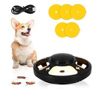 Flea Trap, Electric Dome Flea Light Trap for Home with 4 Light Modes, Ultimate Flea Fighting Solution with 6pcs Sticky Flea Trap Refill,Bed Bug Killer Flying Insect Trap for Pests and Mosquitoes-Black