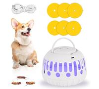 Flea Trap, Rechargeable Flea Light Trap for Home, Ultimate Flea Fighting Solution with 6PCS Sticky Flea Trap Refill, Non-Toxic&Natural Flea Bombs That Kill Fleas and Eggs Gnat Moth Insect-White