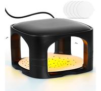 Flea Traps for Home, Electric Fleas Light Trap Flea Lamp Trap with 5 Replacement Glue Disks, Non-Toxic Natural Fleas Catcher Light Fleaes Treatment for House Bed Carpets