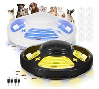 Flea Traps for Home, Flea Light Trap, Non-Toxic Flea Lamp Traps for Indoor with Sticky Pads, Natural Flea Catcher Light Odorless Flea Killer with 4 Modes for Carpets Bedding House Inside (2PCS)