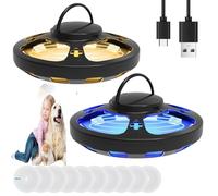 Flea Traps for Home,Flea Light Traps Natural,Non-Toxic Flea Lamp Traps,Flea Catcher Light Odorless,Natural Flea Catcher Light Odorless,Flea Killer,for Carpets Bedding House Inside (2PCS,Black)