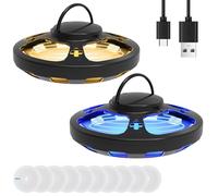 Flea Traps for Home, Non-Toxic Flea Lamp Traps for Indoor with 10 Sticky Pads Flea Light Trap Natural Flea Catcher Light Odorless Flea Killer with 4 Mode for Carpets Bedding House Inside (2PCS Black)