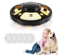 Flea Traps for Home, Non-Toxic Flea Lamp Traps for Indoor with 5 Sticky Pads Flea Light Trap Natural Flea Catcher Light Odorless Flea Killer with 4 Mode for Carpets Bedding House Inside (1PCS Black)