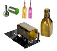 FLEAGE Bottle Cutter, Glass Bottle Cutter Tool, DIY Cutting Tool Kit, Square & Round Bottle Cutting Machine, with 2 detachable heads, for Artists, Crafters, DIY Enthusiasts