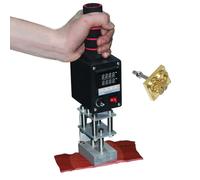 FLEAGE Handheld Hot Stamping Machine, Adjustable Temperature Leather Creasing Machine, 0~400°C Digital Temperature Control, 5-7CM pure copper heating plate, for Leather, Cloth, Wood