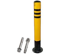 FLEAGE Security Parking Bollard Post Security Posts For Driveways,Heavy Duty Parking Restriction Barrier Posts Yellow Safety Bollard Post Road Pile ??Easy Installation (Size : 750mmx76mm) (1000mmx114