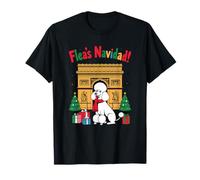 Fleas Navidad Poodle Paris Christmas Holiday Cute Pet T-Shirt