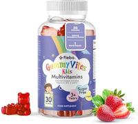 Flebo Kids Multivitamin Gummies (3-12 Years) - Kids Vitamins Gummies (30) - Vitamin A,B6,B12,C,D and E - Chewable Childrens Vitamins for Immunity, Bone Health & Energy Support - Strawberry Flavour