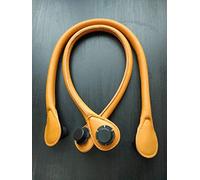 Flechae New 65Cm 1 Pair Soft Nature Rope Handle O Bag Handles Handbag Strap Bag Parts Accessories DIY Women's Bags(Orange)