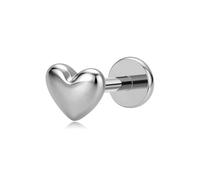 FLECHAZO Titanium Flat Back Earrings for Women, Internally Threaded Front Screw, ASTM F136 Implant Grade, 16G - 18G Interchangeable Stud, Five Point Star Cartilage Helix Tragus Conch Lobe Earring, 16G