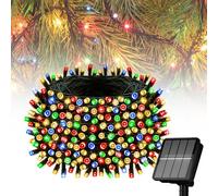 Flechllary Solar String Lights, 100 LED Outdoor, IP65 Waterproof, 39FT, 8 Modes, for Garden, Patio, Balcony, Xmas, Wedding, Party