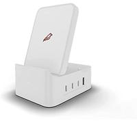 Fledging Spruce 5-in-1 Compact Desktop Charging Station with Qi-Wireless - White