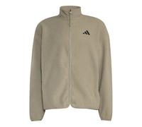 Adidas City Tech 3 Stripes High Pile Fleece Full Zip Sweatshirt
