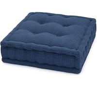 Fleece Armchair Booster Cushion Large Square Booster Seat Pad 45x45x10cm Dining Chair Thick Firm Cushion, Ideal for Home, Office, Garden, Pregnancy, Maternity, Elderly, Post Surgery (1, Navy Blue)