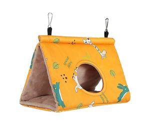 Fleece Avian Hideaway - Soft Winter Sleeping Tent, Cage Bird Hammock, Thermal Sleeping Bag, Small Pet House, Fleece Lined Enclosure For Comfort When Lying Eggs In The Cold Season