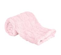 Fleece Baby Blanket Heart Checkered Blanket, Fluffy Toddler Newborn Receiving Blankets for Crib Stroller 30”×40”, Light Pink