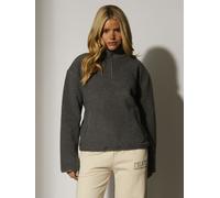 Fleece Back Borg 1/4 Zip Jumper South Beach Grey S