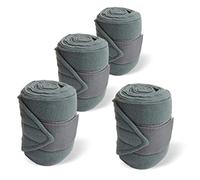 Fleece Bandages for Horse - Fleece Bandages Horse in Set of 4 with Practical Storage Bag (Mini Shetland Pony (Mini Shetland), Grey)