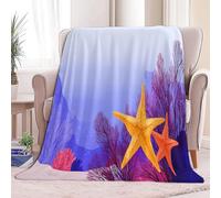 Fleece Blanket Dream Diving Trip Sherpa Fluffy Flannel Blanket Checkered Blankets Soft Warm Cozy Throw Blankets for Bed Couch Sofa Armchairs Picnic, Light Purple, Queen
