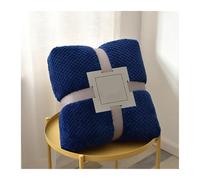 fleece blanket Fluffy Coral Velvet Blanket Flannel Plush Comfortable Thickened And Warm Soft Sofa Throw For Room Luxury home bed(Blue2,100x150cm)