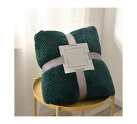 fleece blanket Fluffy Coral Velvet Blanket Flannel Plush Comfortable Thickened And Warm Soft Sofa Throw For Room Luxury home bed(Dark Green,120x200cm)