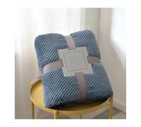 fleece blanket Fluffy Coral Velvet Blanket Flannel Plush Comfortable Thickened And Warm Soft Sofa Throw For Room Luxury home bed(Blue,150x200cm)