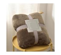 fleece blanket Fluffy Coral Velvet Blanket Flannel Plush Comfortable Thickened And Warm Soft Sofa Throw For Room Luxury home bed(Coffee2,100x150cm)