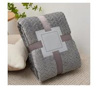fleece blanket Fluffy Coral Velvet Blanket Flannel Plush Comfortable Thickened And Warm Soft Sofa Throw For Room Luxury home bed(Grey,100x150cm)