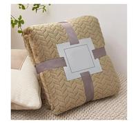 fleece blanket Fluffy Coral Velvet Blanket Flannel Plush Comfortable Thickened And Warm Soft Sofa Throw For Room Luxury home bed(Khaki,100x150cm)
