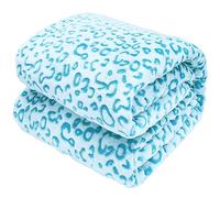 Fleece Blanket for Toddlers Soft Cozy Throw Blanket Decorative Gift for Kids Girls Boys Women (Cyan Blue)