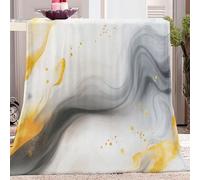 Fleece Blanket Gray Throw Versatile Soft Warm Blanket Fluffy Throws for Bed King Size, Cozy Solid Flannel Twin Blanket for autumn and winter sofa bed, Abstract liquid marble
