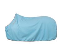 Imperial Riding IRH Classic Fleece Blanket, Horse Fleece and Cooler Blanket, Blanket with Large Collar, Removable Cross Straps, Tail Cord and Logo, Azure, 165