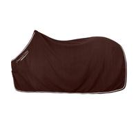 Imperial Riding IRH Classic Fleece Blanket, Horse Fleece and Cooler Blanket, Blanket with Large Collar, Removable Cross Straps, Tail Cord and Logo, Brown, 115