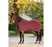 LeMieux Arika Monogram Fleece Rug - Stable Cooler Rug - AntiStatic - Super Soft - Burgundy - 6ft9ins