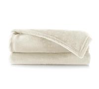 Fleece blanket. Microfibre blanket. Super soft blanket. Soft, cuddly., Microfibre, cream, 70 x 150 cm