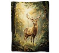 Fleece Blanket Pretty Deer Versatile Print Blanket Cozy Couch Travel For Decorations Bed Office