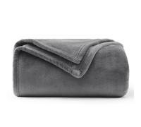 Fleece Blanket Sofa Throw Grey 5ft x 6.5ft - Fluffy Soft Warm Versatile