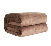Fleece Blanket Sofa Throw, Versatile Blanket Fluffy Soft Throw for Bed and Couch Travel, Fleece Bed Blankets, Soft Lightweight Plush Fuzzy Cozy Luxury Blanket Microfiber Brown 50x70cm
