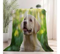 Fleece Blanket Soft Cozy Reversible 87" x 94", Nature Animal Photography Cute Dog Printed Blankets for Kids Boys Adults - Fluffy Warm Sherpa Throw All Season for Bed Couch Sofa Apricot
