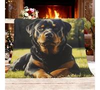 Fleece Blanket Throw Blanket Sherpa Fluffy Flannel Single 130x150cm jungle Outdoors Animals Rottweiler Soft Warm Cozy Throw Blankets Bedding Blanket Green for Bedroom Living Rooms Office